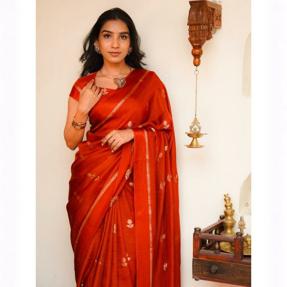 Viscose Khadi Satin Border Saree