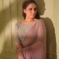 Elegant Soft Net Embroidered Saree