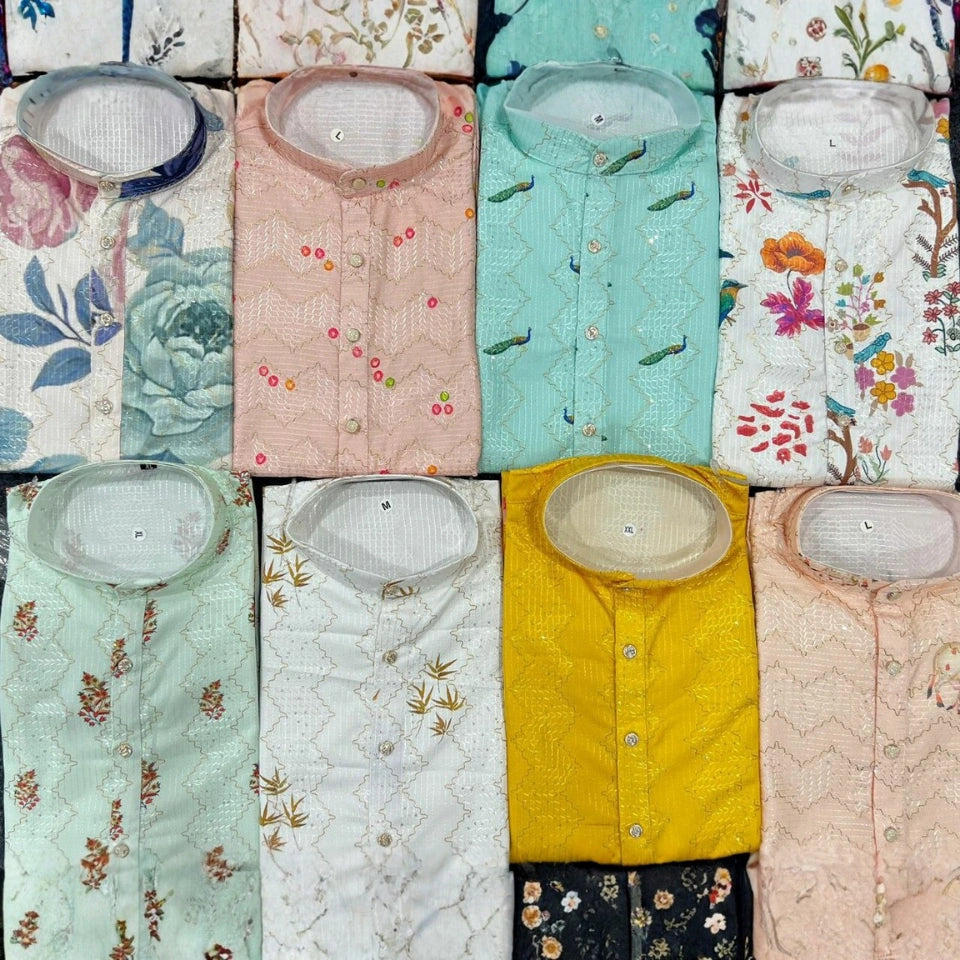 Moksh Printed Heavy Rayon Kurta Set