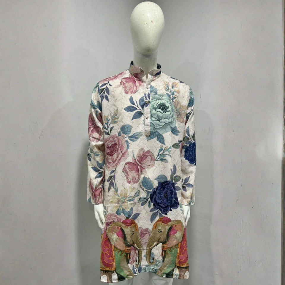 Moksh Printed Heavy Rayon Kurta Set