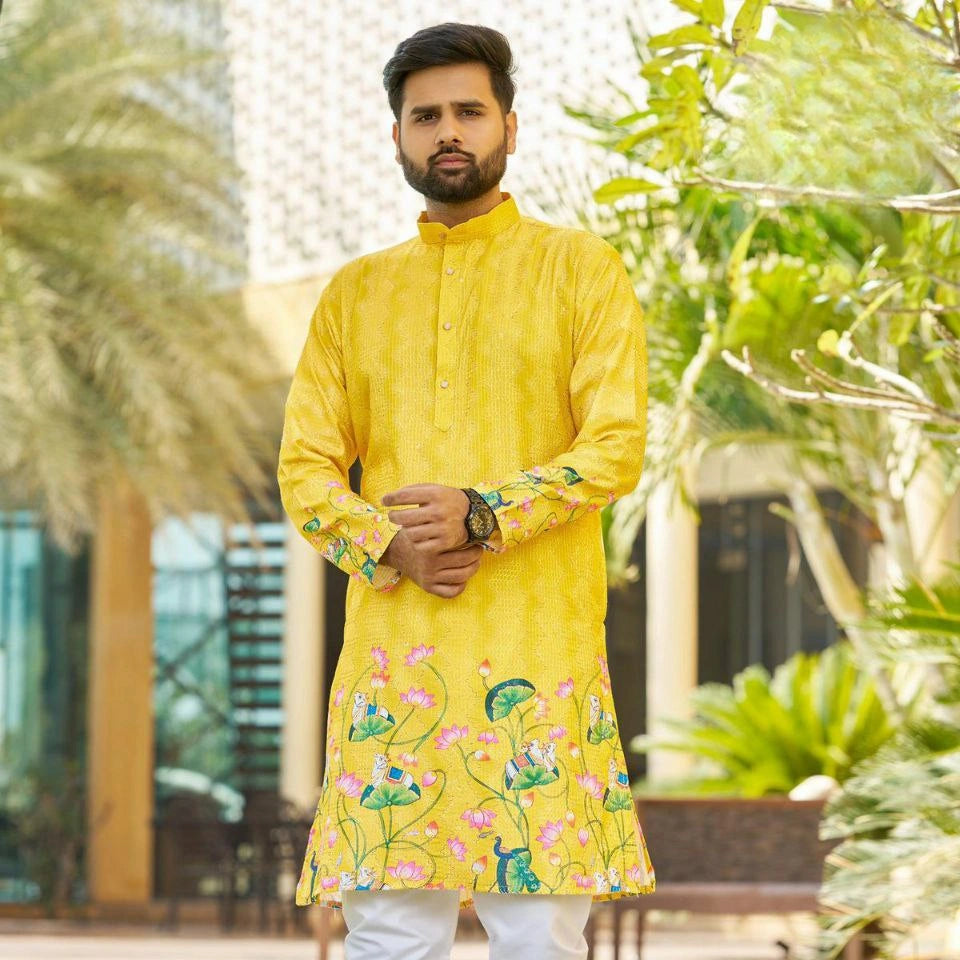 Moksh Printed Heavy Rayon Kurta Set