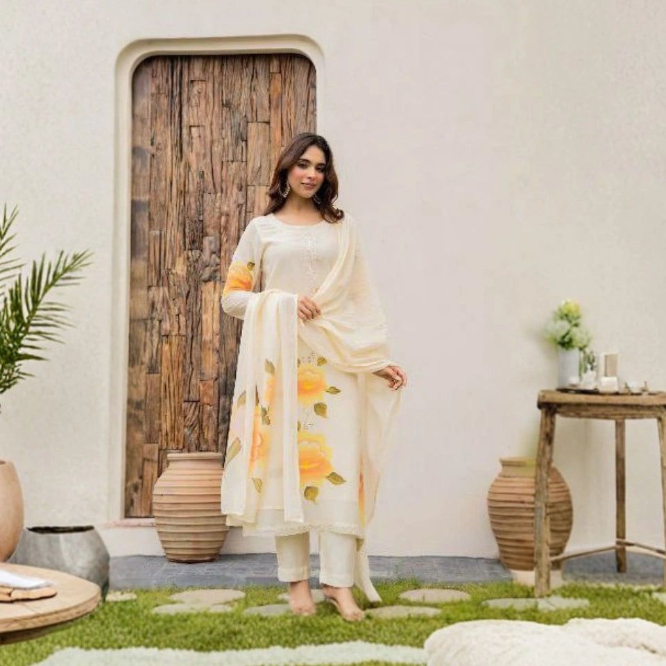 Ira Chanderi Kurti Set