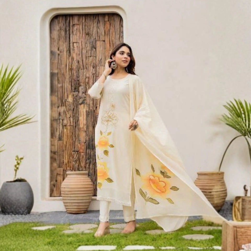 Ira Chanderi Kurti Set