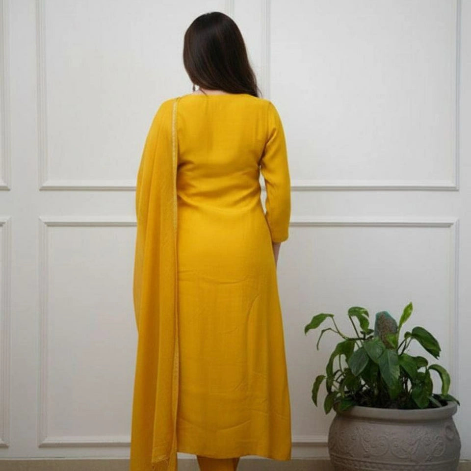 Noor Chanderi Kurti Set