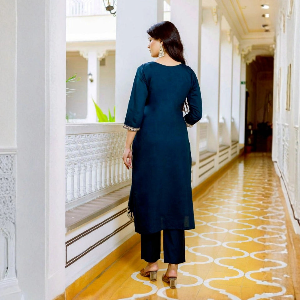 Elina Chanderi Kurti Set