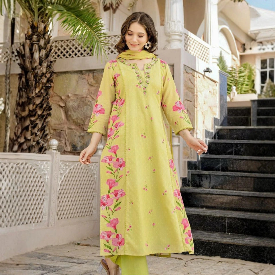 Riya Chanderi Kurti Set