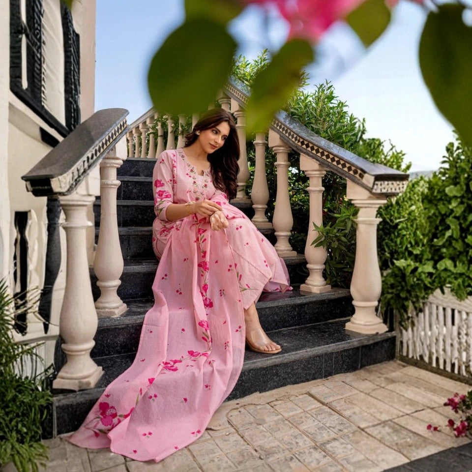 Riya Chanderi Kurti Set