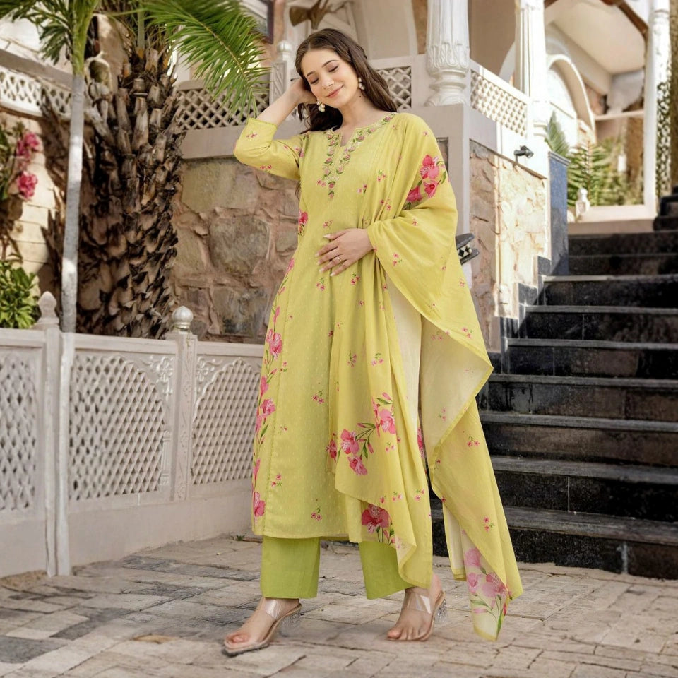 Riya Chanderi Kurti Set
