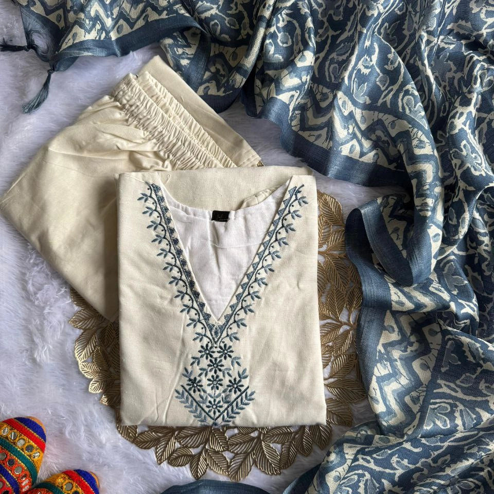 Aarvi Khadi Kurti Set