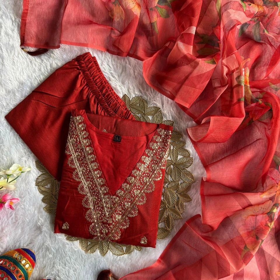 Mehak Rayon Slub Kurti Set