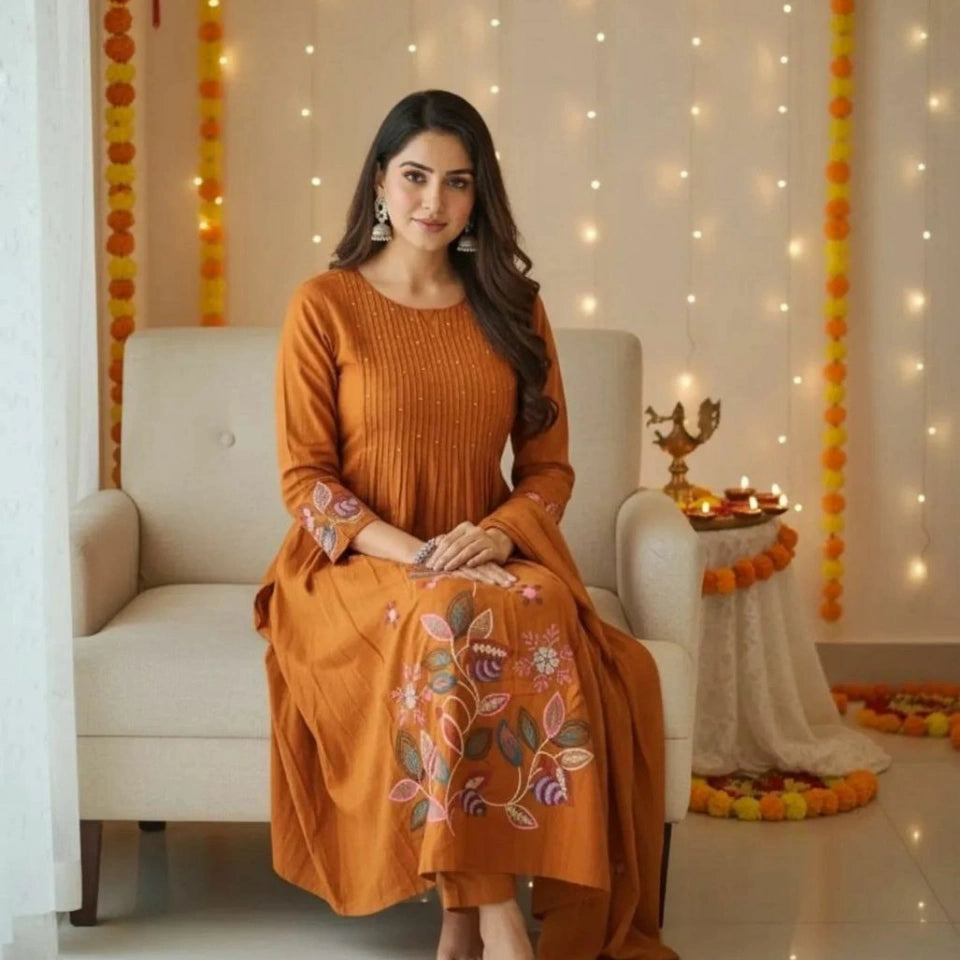 Naira Cotton Everyday Ethnic Anarkali Set