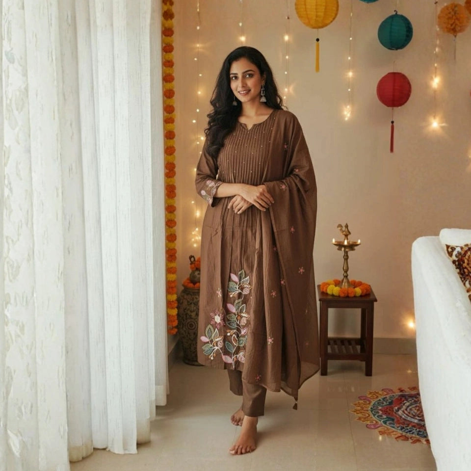 Naira Cotton Everyday Ethnic Anarkali Set