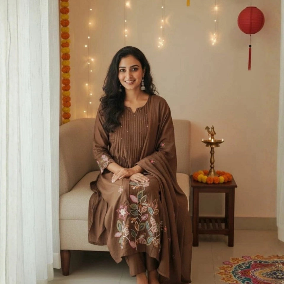 Naira Cotton Everyday Ethnic Anarkali Set