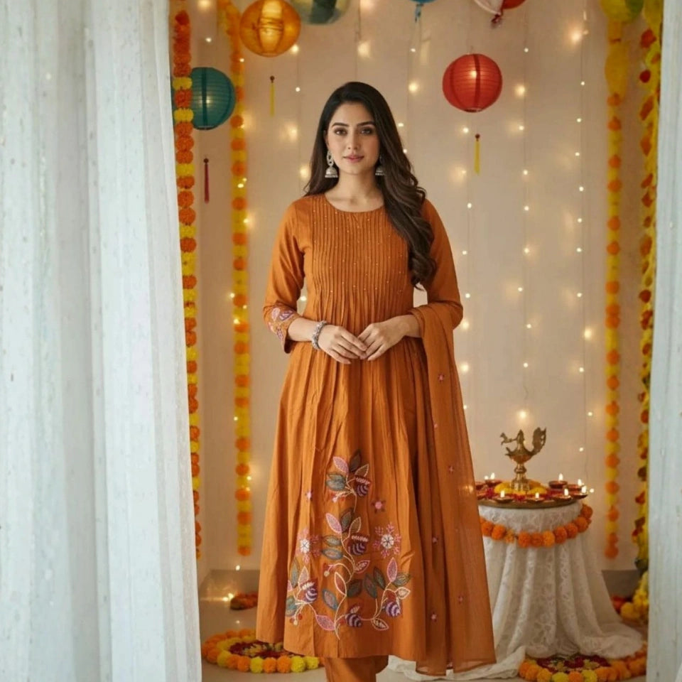 Naira Cotton Everyday Ethnic Anarkali Set