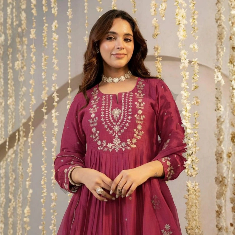 Tulsi Vichitra Flared Kurti