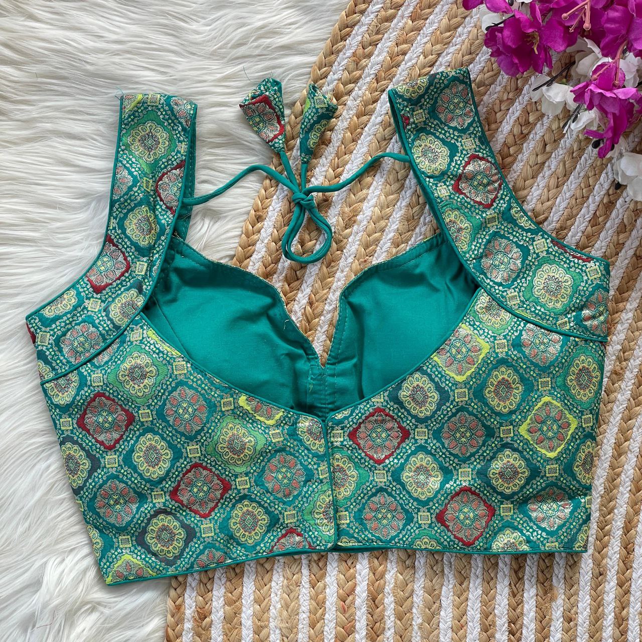 jacquard with golden jari and golden less