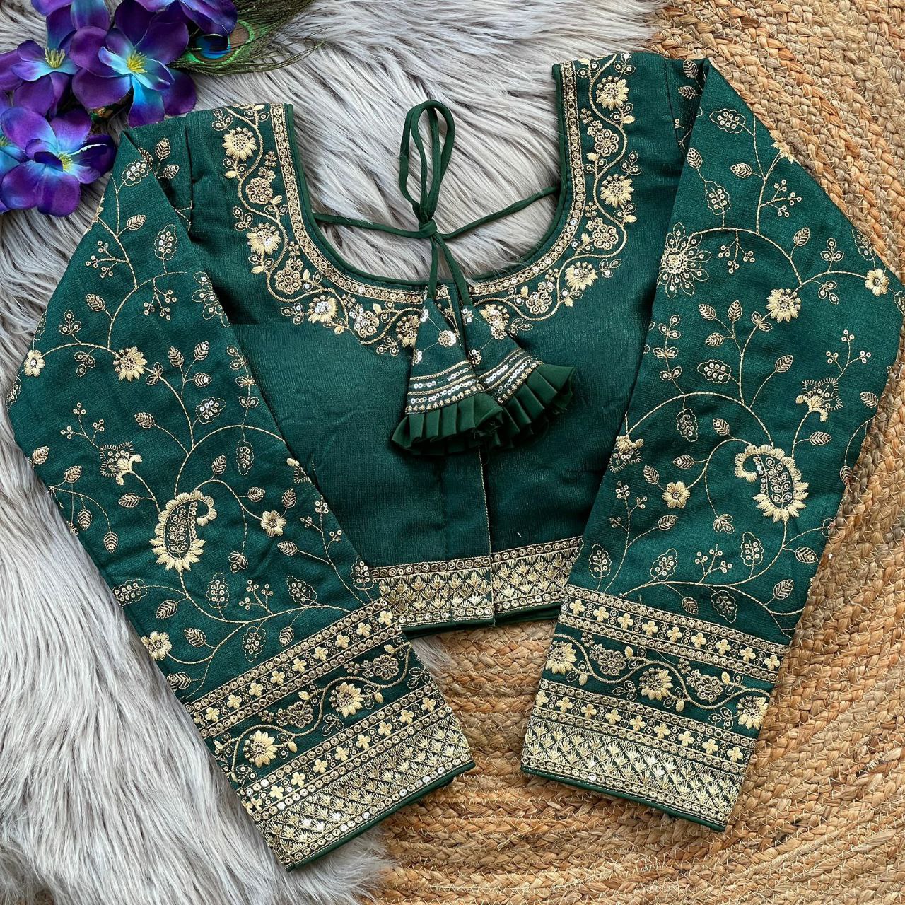 Heavy Embroidery Bridal Work Blouse