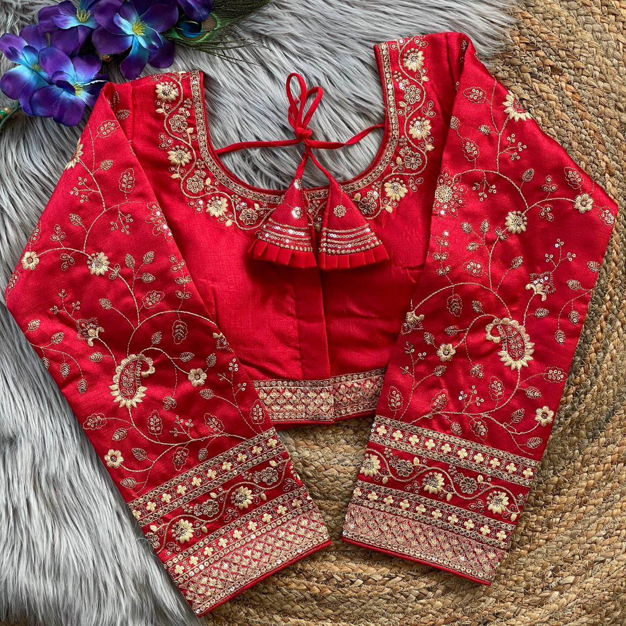 Heavy Embroidery Bridal Work Blouse