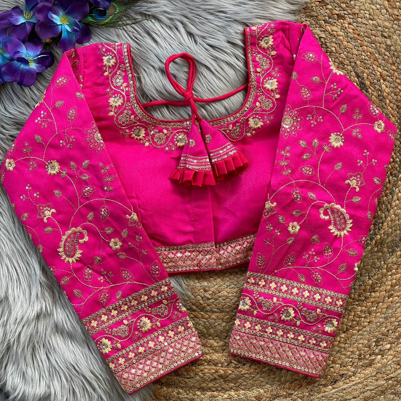 Heavy Embroidery Bridal Work Blouse